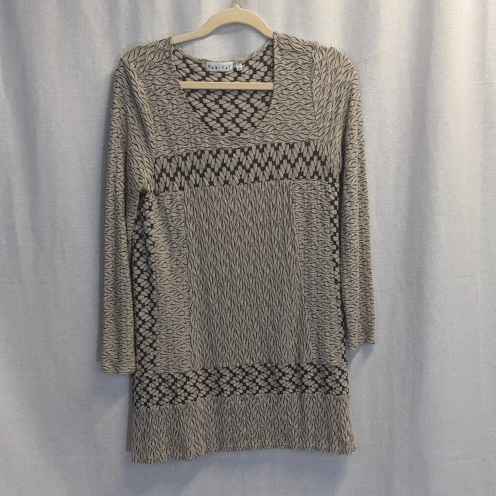 Habitat Size XC Tunic Dress Taupe and Black